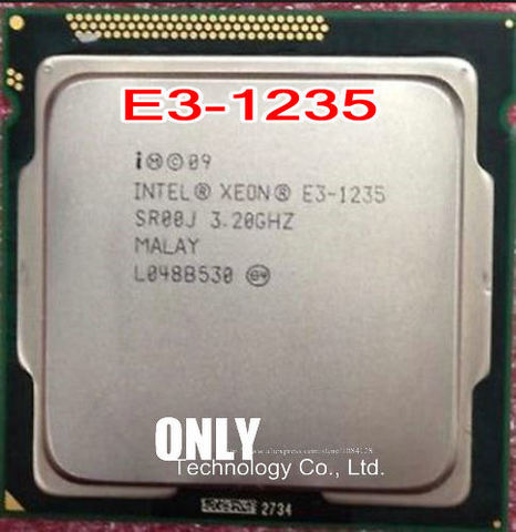 Оригинальный процессор E3 1235, 3,2 ГГц, 1155Pin, четырехъядерный, 80 Вт, 32 нм, рассеянные детали ► Фото 1/1