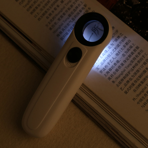 40X ручной 2 светодиодный светильник лупа для чтения ювелирные изделия в виде объектива лупа T15 ► Фото 1/6