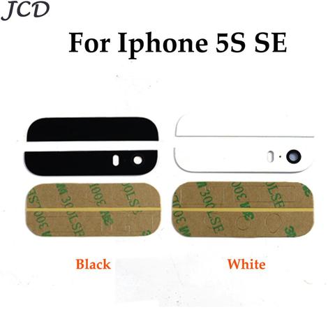 JCD верхнее нижнее стекло для iPhone 5S se задняя крышка корпус Стекло + 3M клейкая наклейка + Диффузор объектива камеры запасные части ► Фото 1/3