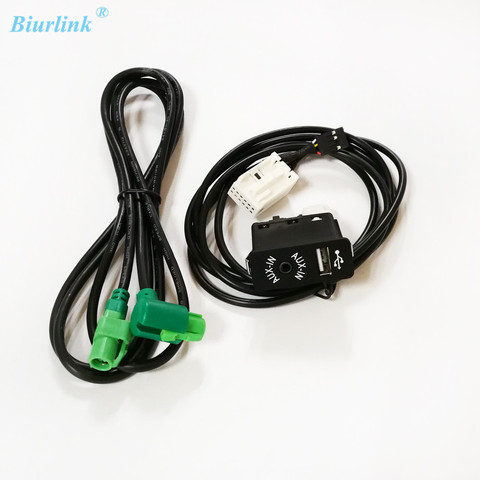 Автомобильный оригинальный CD аудио кабель Biurlink AUX-in USB кабель-переключатель для BMW E60 E61 E63 E64 E87 E90 E70 F25 AUX USB жгут проводов ► Фото 1/1