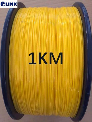 1000mtr 0,9 мм затянутый волоконно-оптический кабель G652D G657A 9/125um SM желтый для волоконных косичек ftth одномодовый провод 1 км/рулон ELINK ► Фото 1/5