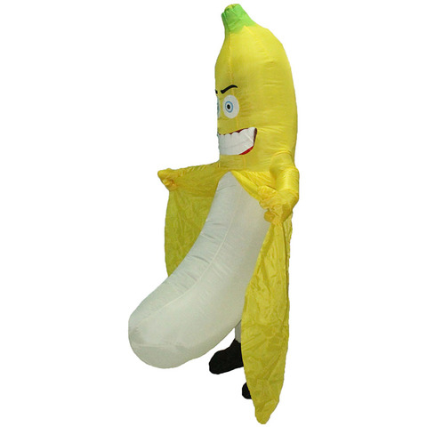 Новый надувной костюм с косым бананом для Хэллоуина, костюм для взрослых, костюм для косплея, костюм для вечеринки «Плохой Банан» ► Фото 1/1