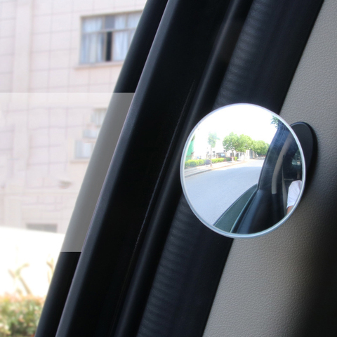 Автомобильные вспомогательные зеркала, боковые двери, вращение на 360 градусов, для слепых зон, интерьер, фоторазмер 5 см, автошпигель ► Фото 1/6