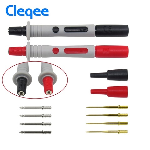 Cleqee P8003 p8001 1 комплект 2 шт мультиметр зонд сменная позолоченная игла многоцелевой Тест Ручка ► Фото 1/6