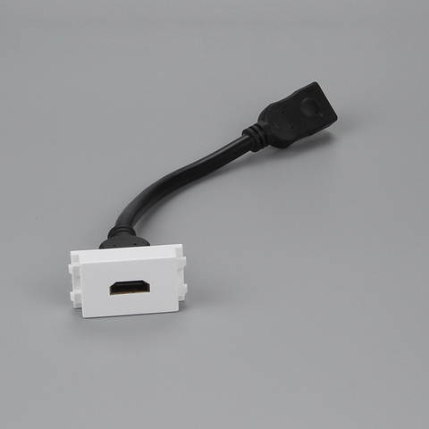 Разъем HDMI2.0 «гнездо-гнездо», разъем для модуля HDMI высокой четкости с проводом 20 см для лицевой панели настенной панели ► Фото 1/3