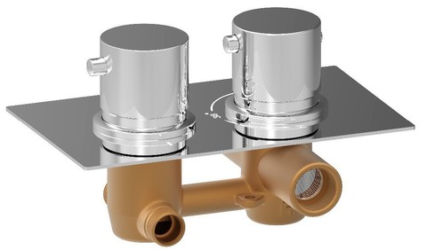 Термостатический смесительный клапан из латуни, отрегулируйте температуру смешивающей воды, термостатический смеситель для душа BF997 ► Фото 1/2