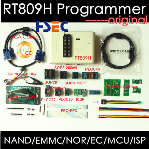 Бесплатная доставка, новейший универсальный RT809H EMMC-программирование Nand FLASH + 20 предметов, адаптер флеш-памяти SOP8, не лучше, чем RT809F ► Фото 1/6
