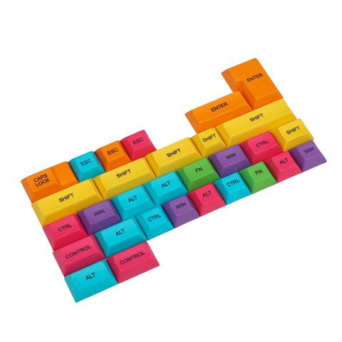 Профиль DSA PBT CMYK RGB, белые модификаторы, 30 клавиш, краситель, пустые колпачки для механической клавиатуры Cherry MX ► Фото 1/6