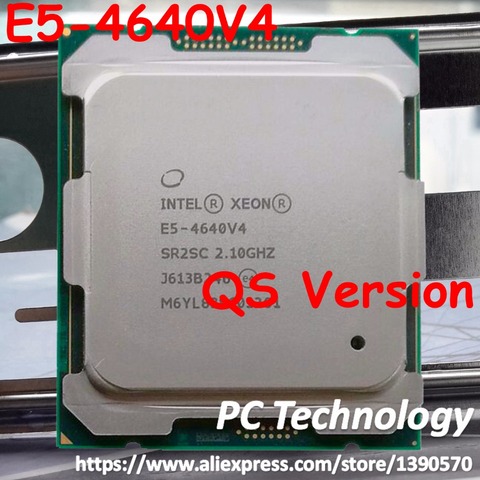 Оригинальный процессор Intel Xeon QS, версия E5 4640v4, 2,10 ГГц, 12-ядерный процессор, с процессором SmartCache на 30 Мб, 105 Вт, E5 4640, v4, с бесплатным подключением к телефону, на платформе с процессором Intel Xeon QS, процессор E5, E5, бесплатная до ► Фото 1/2