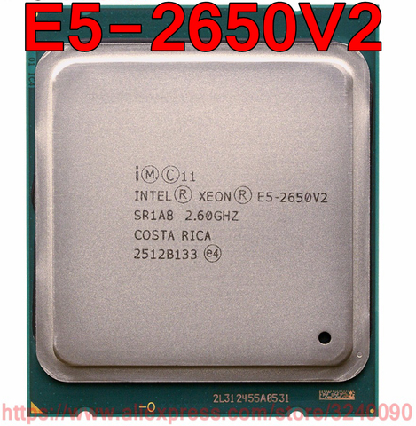 Процессор Intel ЦП Xeon, процессор SR1A8, 2,60 ГГц, 8 ядер, 20 м, LGA2011, E5, 2650V2, E5, 2650, V2, бесплатная доставка ► Фото 1/1