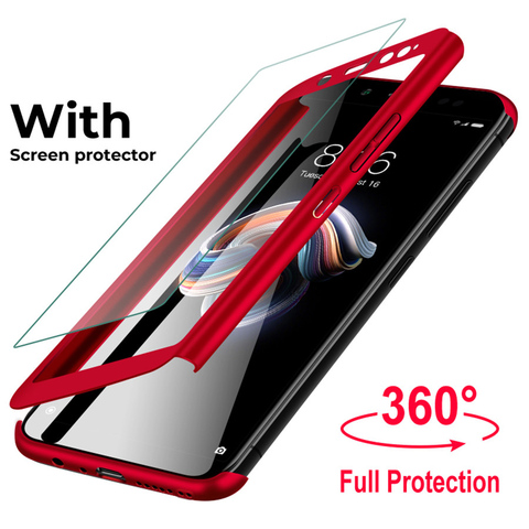 360 Полное покрытие защитный чехол для телефона Xiaomi Redmi Note 7 6 5 Pro 4 4X 4A 5A 6A 5 Plus S2 чехол 360 с закаленным стеклом ► Фото 1/6