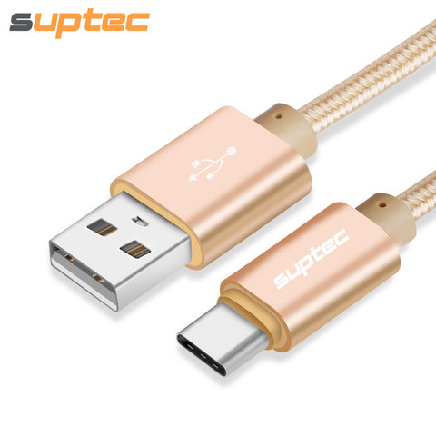 Suptec Тип USB-C кабель USB 3.1 Тип c Провода быстрой зарядки шнур Синхронизация данных для Xiaomi Mi5 5S Redmi 4 Pro Huawei P9 P10 Plus Кабель ► Фото 1/6