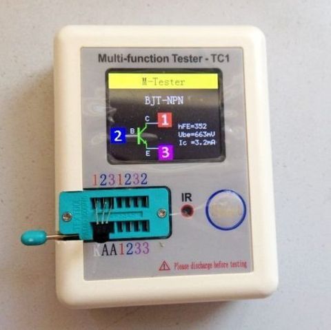 Карманный тестер транзисторов-цветной графический дисплей LCR - TC1 ► Фото 1/5
