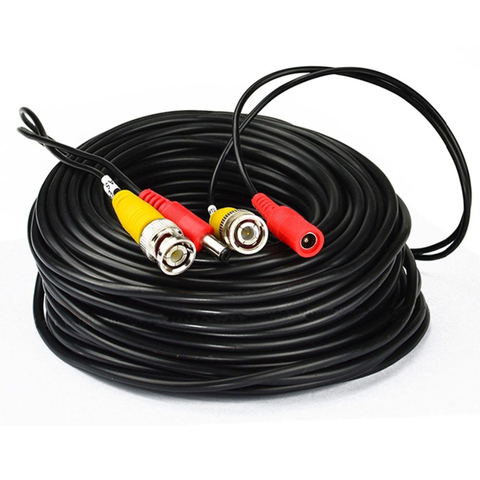 BNC-кабели для AHD-камер 5 м/10 м/20 м/30 м, кабели с разъемом постоянного тока для аналогового AHD-видеонаблюдения, аксессуары для систем видеонаблюд... ► Фото 1/3