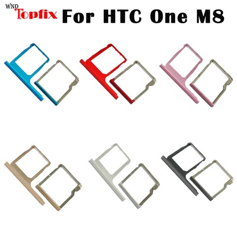 Держатель для SIM-карты HTC One M8, металлические запасные части для HTC One M8, слот для Micro SD-карты, оптовая продажа ► Фото 1/6