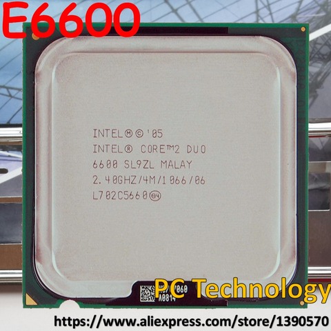 Оригинальный процессор Intel E6600 Core 2 Duo Socket 775, процессор, 2,40 ГГц, 4 м, 1066 МГц, бесплатная доставка, 100% тестирование ► Фото 1/3