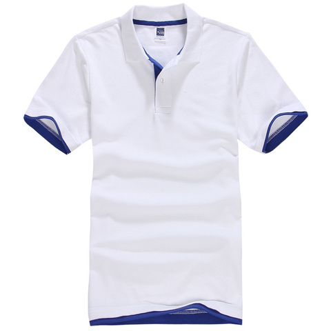 Мужская хлопковая рубашка-поло, с коротким рукавом, размеры XS - 3XL ► Фото 1/6