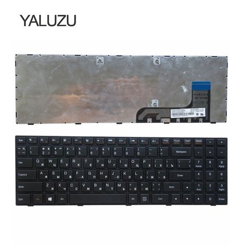Клавиатура YALUZU для Lenovo Ideapad 100-15 100-15IBY 100-15IB, клавиатура PK131ER1A05 5N20h52634 9z.NCLSN.00R NANO, черная, RU, для Lenovo Ideapad 100-15 ► Фото 1/2