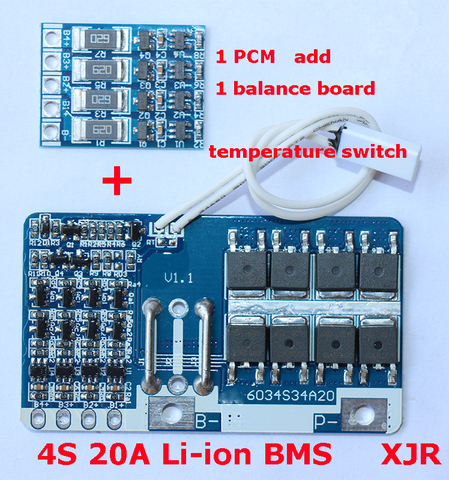 4S 20A литий-полимерная батарея BMS/PCM/PCB Защитная плата для 4 упаковок 18650 литий-ионная батарея с балансировочной платой ► Фото 1/5