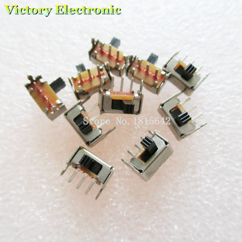 Новинка, 20 шт./лот, 3-контактный PCB 2 позиции, 1P2T SPDT Миниатюрный скользящий переключатель, Боковая ручка SK12D07VG3 ► Фото 1/1