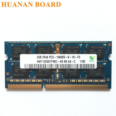 DDR3 2 Гб 2RX8 PC3-10600S DDR3 2G 1333 МГц память для ноутбука 2G pc3 10600S 1333 МГц модуль для ноутбука SODIMM RAM Hynix чипсет ► Фото 1/1