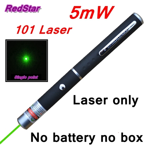 Зеленая лазерная ручка ReadStar 5 мВт 101, одноточечная лазерная указка, указатель учителя, ориентировочная ручка, Matel box без батареи AAA ► Фото 1/6