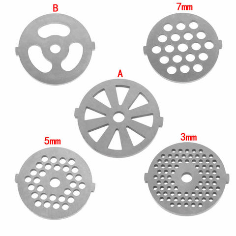 Шлифовальная плита для мяса, сетчатый нож, детали для мясорубки, пластина для отверстия для мяса из нержавеющей стали, 1 шт. ► Фото 1/5
