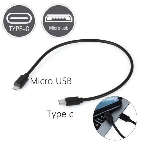 Новый высококачественный кабель Type C (USB-C) к Micro USB Male Sync Charge OTG, зарядный кабель, шнур, адаптер для мобильных телефонов, провод для передачи дан... ► Фото 1/6