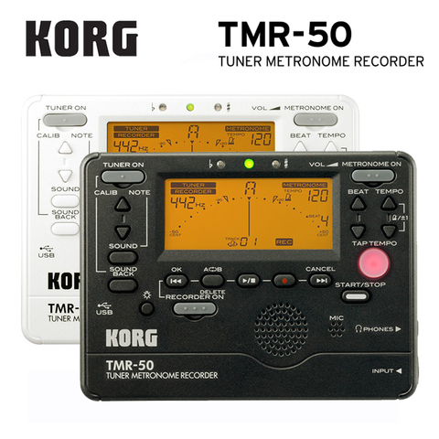 Тюнер KORG TMR50 + Метроном + рекордер, комбинированный тюнер TM50/Метроном, используемый для духовых, гитарных, укулеле и инструментов для клавиат... ► Фото 1/5