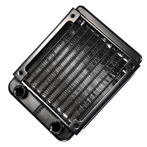 G1/4 90 мм алюминиевый радиатор для ПК CPU радиатор водяного охлаждения черный ► Фото 1/3