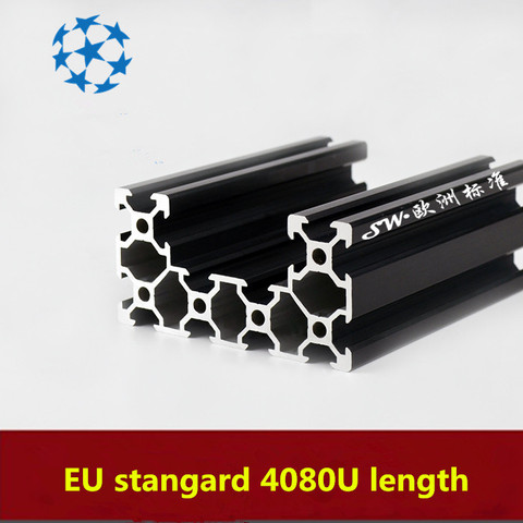 Алюминиевый экструзионный профиль 4080U европейского стандарта, длина 250 мм, промышленный алюминиевый профиль, верстак 1 шт. ► Фото 1/2