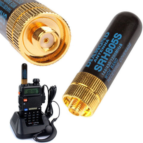 1 шт. новая двухдиапазонная UHF + VHF SRH805S SMA женская антенна для TK3107 2107 для Baofeng UV-5R 888S UV-82 рация ► Фото 1/6