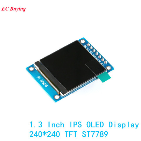 Модуль дисплея IPS OLED 1,3 дюйма 240*240 RGB TFT для Arduino, плата для самостоятельной сборки ЖК-дисплея ST7789, 7-контактный 4-проводной электронный ► Фото 1/4