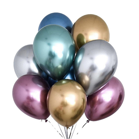 10 шт 12-дюймовые металлические шары металлические латексные воздушные шары на день рождения вечерние украшения Свадебные Воздушные шары зо... ► Фото 1/6