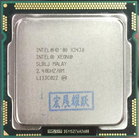 Процессор Intel Xeon X3430, 8 Мб кэш, 2,40 ГГц, LGA1156, 100% рабочий процессор для настольного ПК ► Фото 1/2