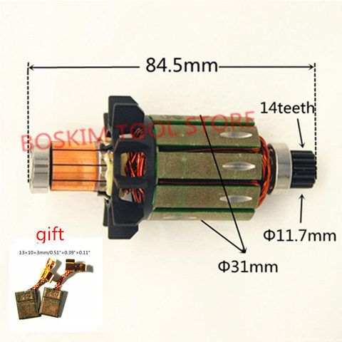 Роторный двигатель, арматура 619301-1 DC18V для MAKITA DDF458Z DF458D DDF458RFE DHP458 BHP458 DDF458 BDF458 BDF458RFE BDF458Z ► Фото 1/3