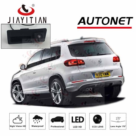 JIAYITIAN Автомобильный багажник Ручка камера для Volkswagen Tiguan B7 vw 2011 2012 2013 2014 2015 2016 камера заднего вида CCD камера резервного копирования ► Фото 1/3