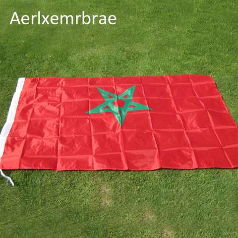 Бесплатная доставка, флаг aerlxemrbrae 90*150 см, флаг Марокко, полиэфирный флаг 5*3 фута, высокое качество ► Фото 1/1