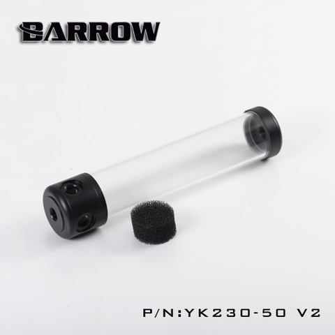 Длина BARROW (130-180-230-280 мм) X 50 мм цилиндрический цилиндр полый R емкость охлаждающей жидкости POM + PMMA черная крышка ► Фото 1/6