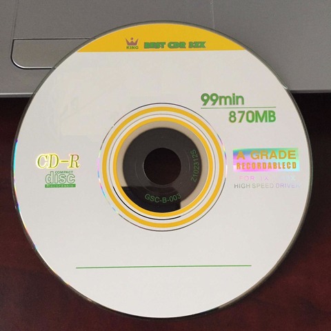 Оптовая продажа, 5 дисков A + желтая пустая печать, 32x пустая 870 МБ, CD-R ► Фото 1/1