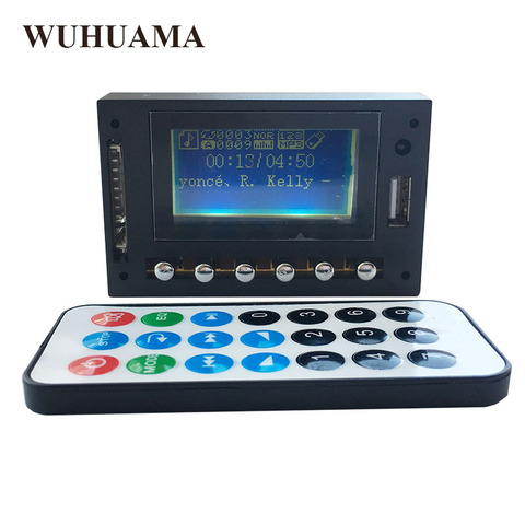 Синий светодиодный MP3 WAV WMA плеер, модуль, Bluetooth FM SD USB аудио декодер плата с записью ► Фото 1/6