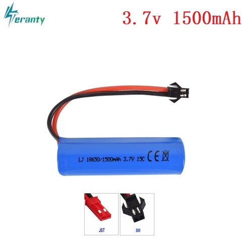 3,7 V 1500mAh 15c Lipo батарея с дистанционным управлением Вертолет/Самолеты/автомобильный аккумулятор 3,7 v 18650 цилиндрическая Lipo батарея SM вилка ► Фото 1/3