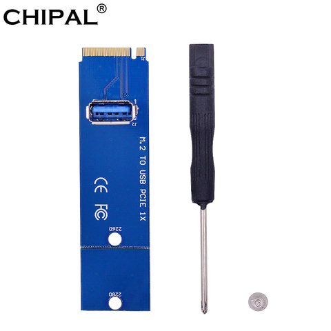 Переводная карта CHIPAL NGFF M.2 на USB 3,0, M2 M ключ к USB адаптер для PCI-E 1x до 16x Райзер-карта для майнинга биткоинов Litecoin ► Фото 1/6