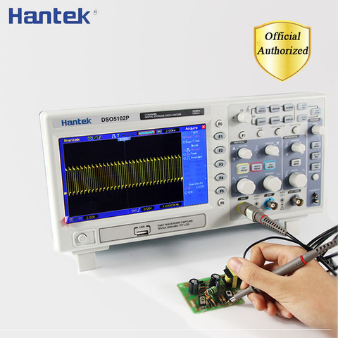 Цифровой портативный осциллограф Hantek DSO5102P, 100 МГц, 2 канала, длина записи 1 Гвыб/с, 40K, USB ► Фото 1/6