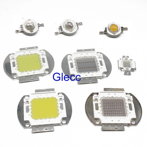 Светодиодный чип высокой мощности, 1 Вт, 3 Вт, 5 Вт, 10 Вт, 20 Вт, 30 Вт, 50 Вт, 100 Вт, COB SMD LED Bead White RGB UV Grow, полный спектр, 1 3, 5, 10, 20, 30, 50, 100 Вт ► Фото 1/6