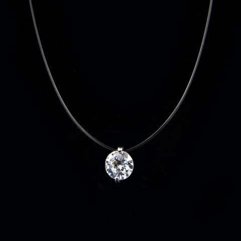 Ожерелье женское Poputton, искусственный бриллиант на прозрачной леске ► Фото 1/6