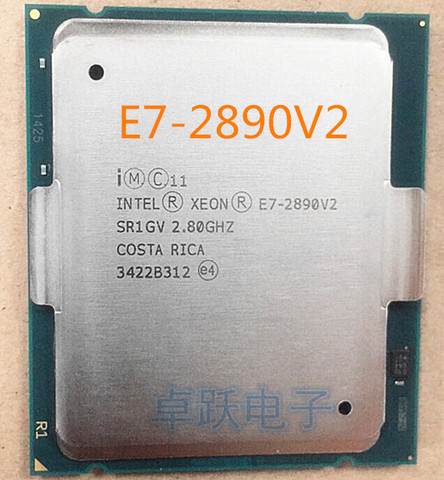 Оригинальный процессор Intel Xeon E7-2890V2 SR1GV, Φ цпу, 2,80 ггц, 15-ядерный, 37,5 M, E7 2890V2 ► Фото 1/1