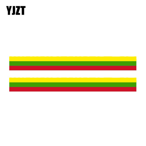 YJZT 2x17,3 см * 1,9 см креативная наклейка на автомобильное окно с литовым флагом наклейка на автомобиль 6-1160 ► Фото 1/2