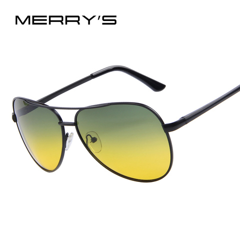 Мужские поляризованные солнцезащитные очки MERRYS, солнцезащитные очки ночного видения для вождения, 100% солнцезащитные очки UV400 ► Фото 1/6