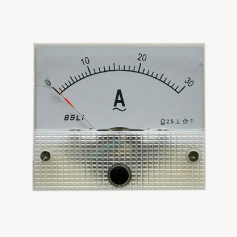 Аналоговый амперметр 85L1-A с индикацией переменного тока, измеритель тока 1A/2A/3A/5A/10A/15A/20A/30A/50A ► Фото 1/6